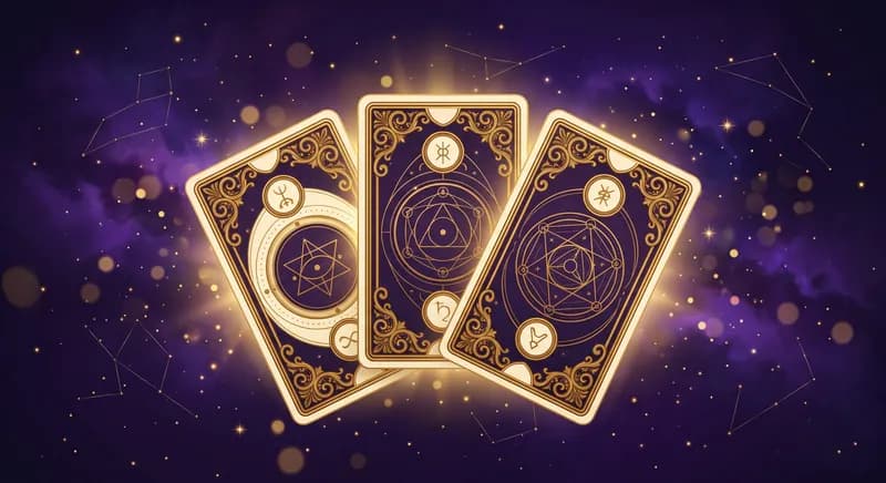 Cartas de tarot con diseños místicos
